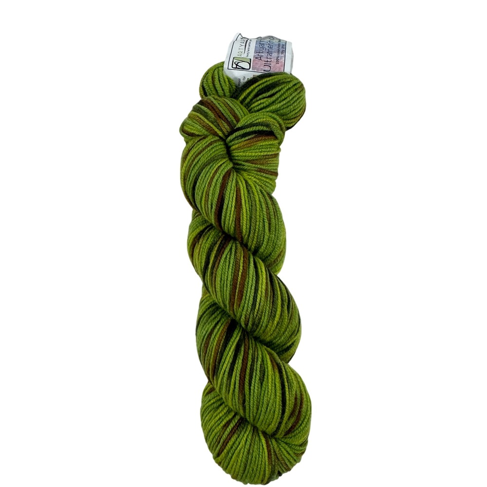 Artyarns Ultramerino4 Luxury Merino Wool Yarn Color 131 Green Brown 50g 191yd
